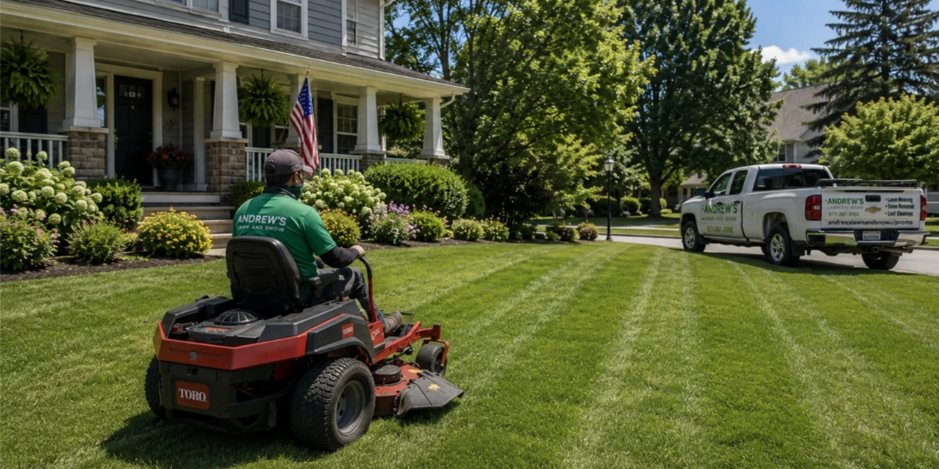 Professional lawn mowing