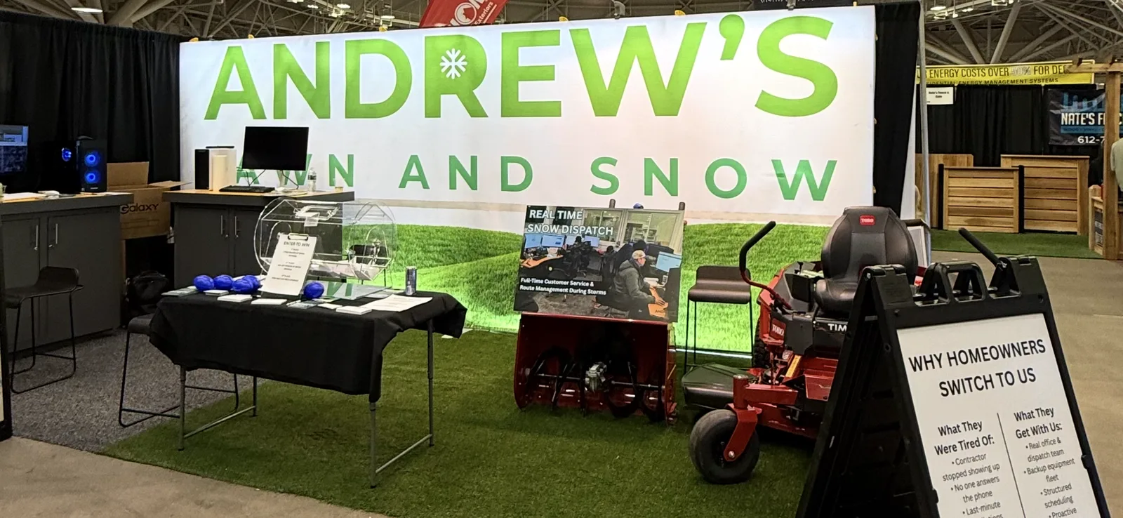 Andrews Lawn & Snow trade show booth